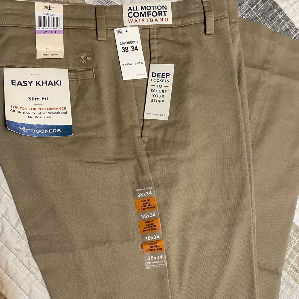 Dockers Slin-fit easy khakis, size: 38x34